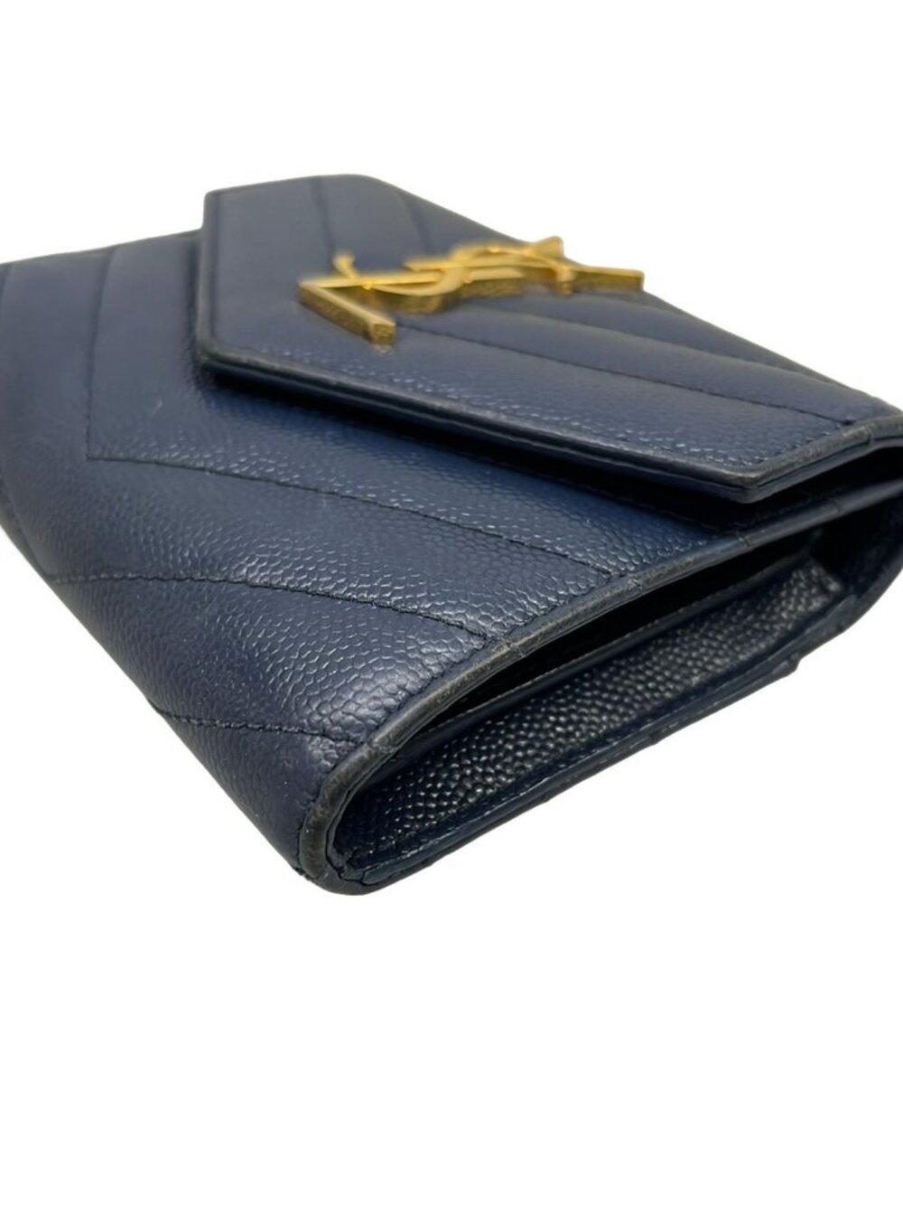 Saint Laurent Paris Navy Leather Wallet - Picture 7 of 9